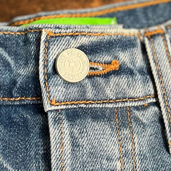 SANDRINE ROSE by FP Cut Off Side Zipper Distressed Denim Shorts. Size 24. NWT! - Picture 8 of 16